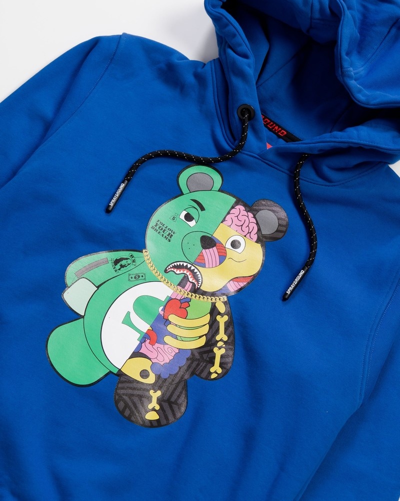 Blue Sprayground Anatomy Bear Kids' Hoodie | 297507455