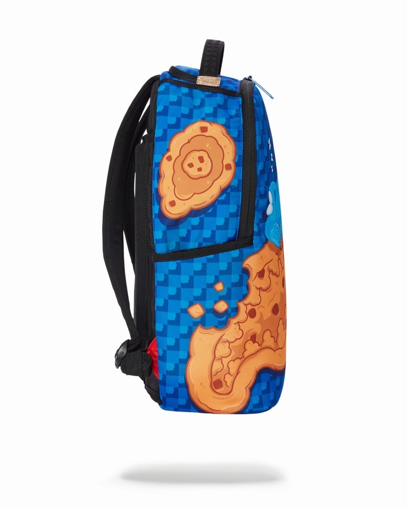 Blue Sprayground Cookie Monster Sleeping Men's Backpacks | 371769409