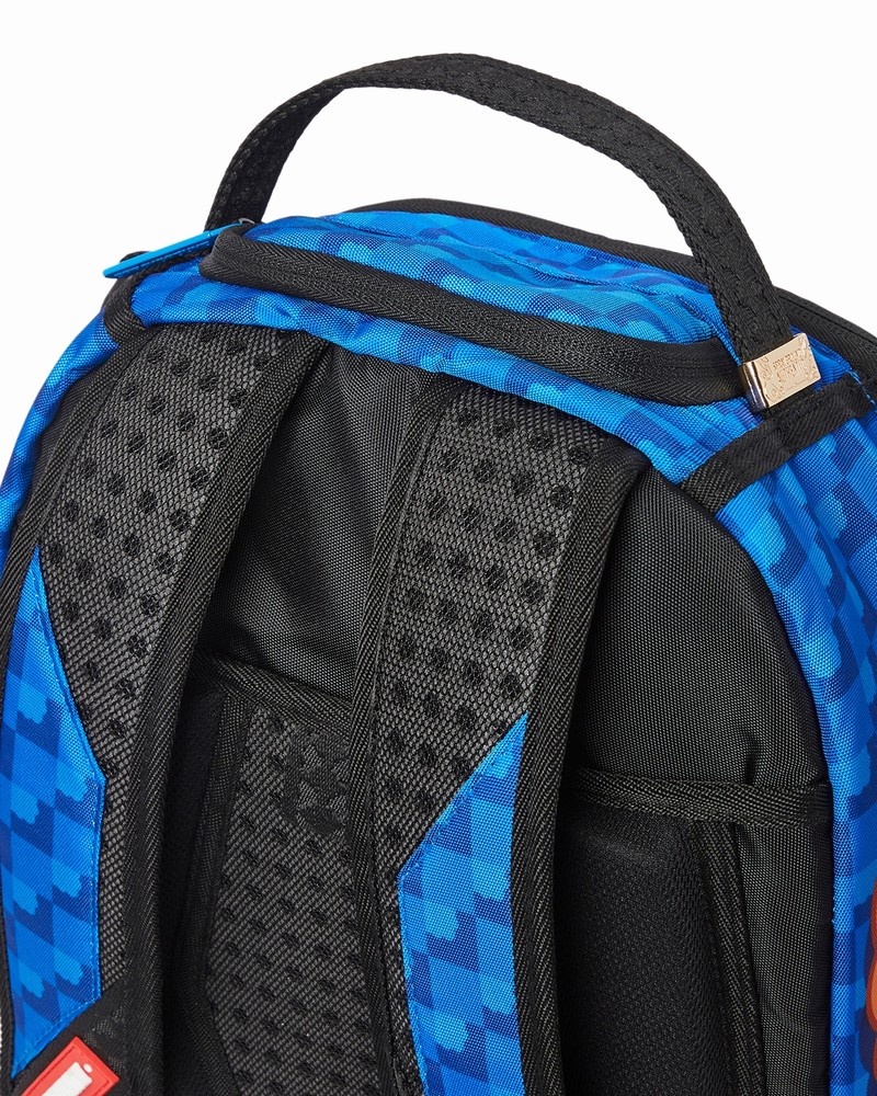 Blue Sprayground Cookie Monster Sleeping Men's Backpacks | 371769409