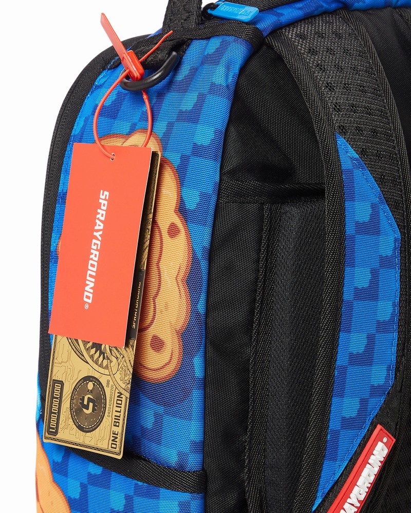 Blue Sprayground Cookie Monster Sleeping Men's Backpacks | 371769409