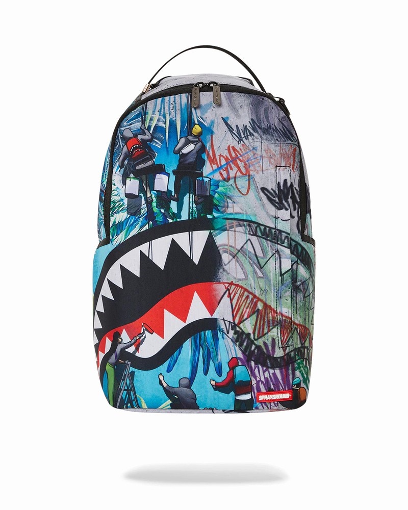 Blue Sprayground Creators Ofs Dlxsr Men\'s Backpacks | 738459664