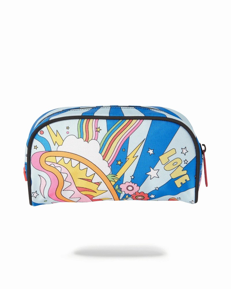 Blue Sprayground Groovy Shark Men's Pouches | 674095142