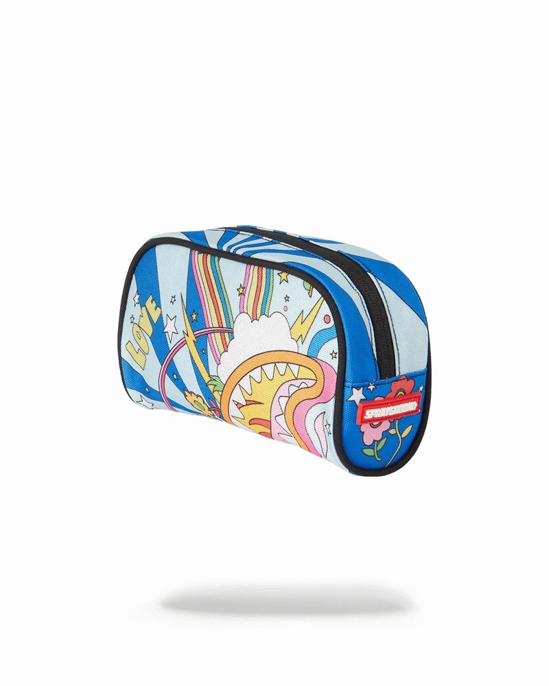 Blue Sprayground Groovy Shark Men's Pouches | 674095142
