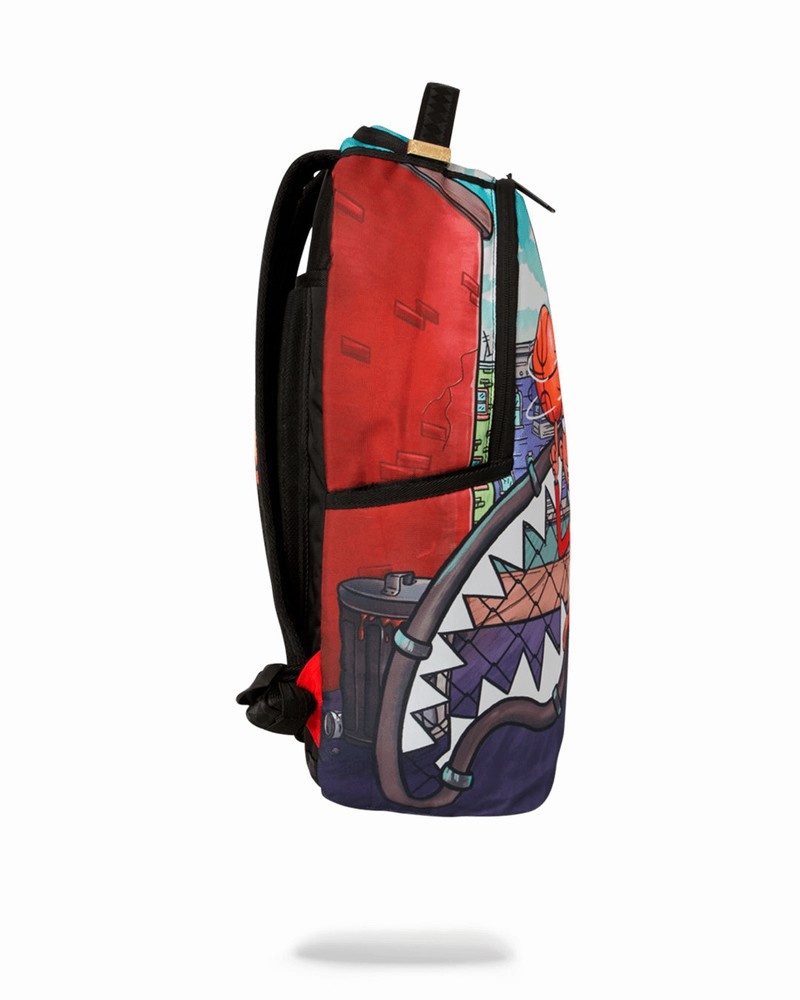 Blue Sprayground Hey Arnold: Gerald Shark Men's Backpacks | 164351477