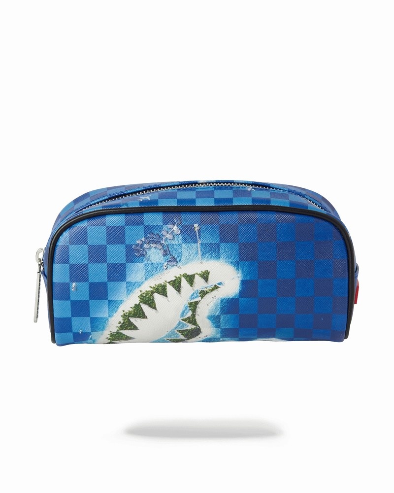 Blue Sprayground Republic Of Shark Island Men's Pouches | 845222557