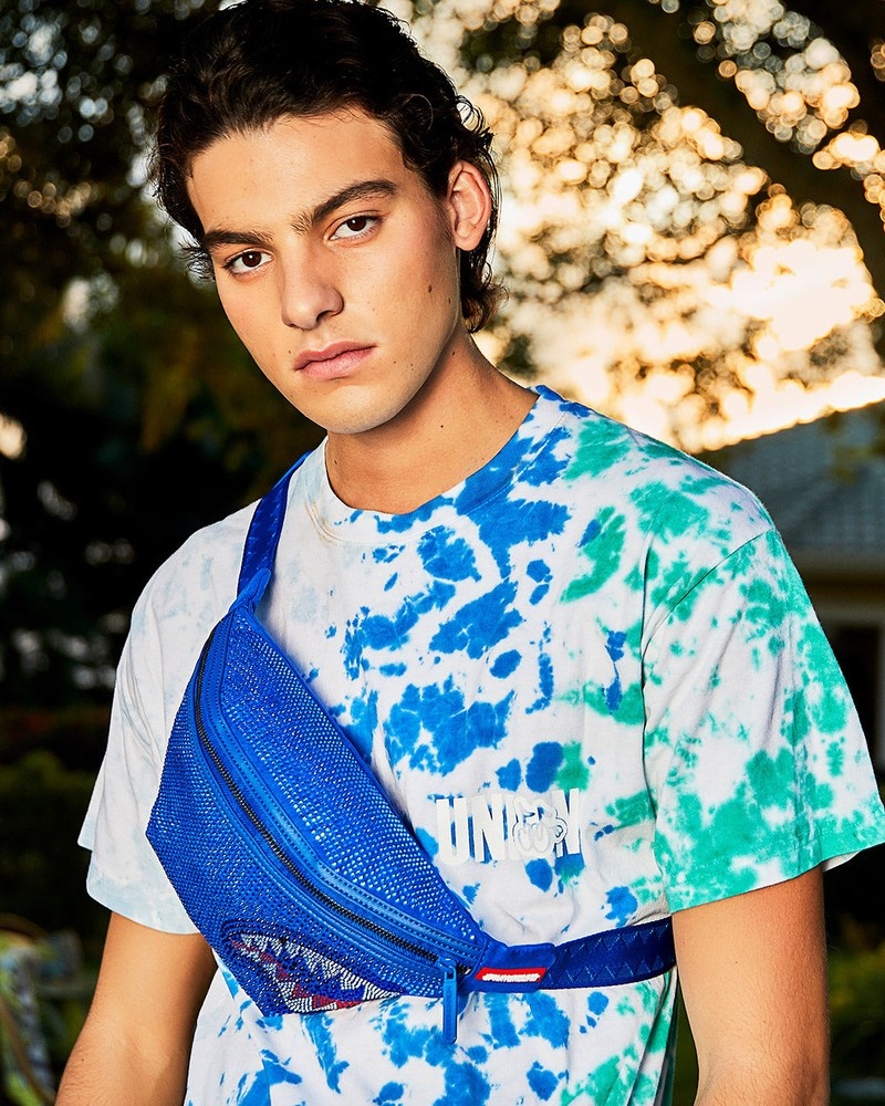 Blue Sprayground Trinity Savvy Men's Waist Bags | 191536726