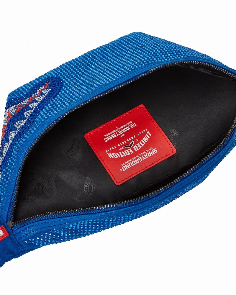 Blue Sprayground Trinity Savvy Men's Waist Bags | 191536726