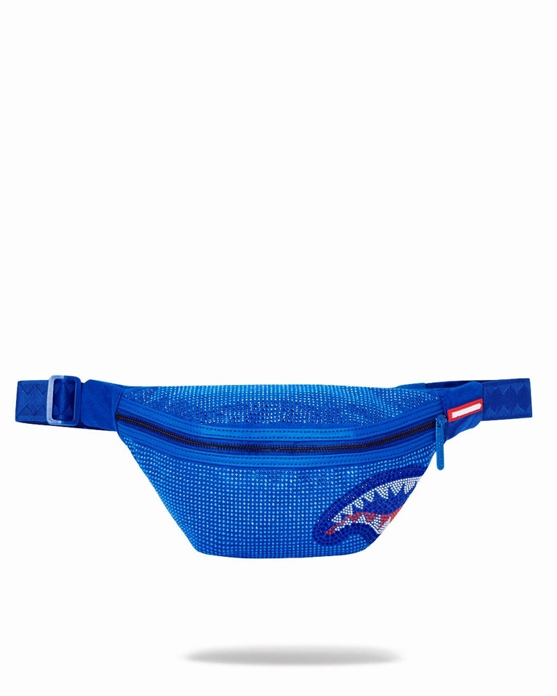 Blue Sprayground Trinity Savvy Men\'s Waist Bags | 191536726