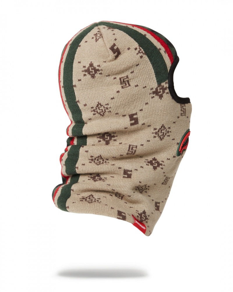 Brown Sprayground 5th Avenue Men's Ski Masks | 949965761