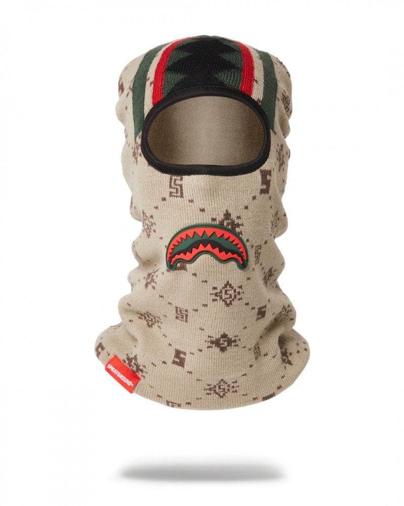 Brown Sprayground 5th Avenue Men\'s Ski Masks | 949965761