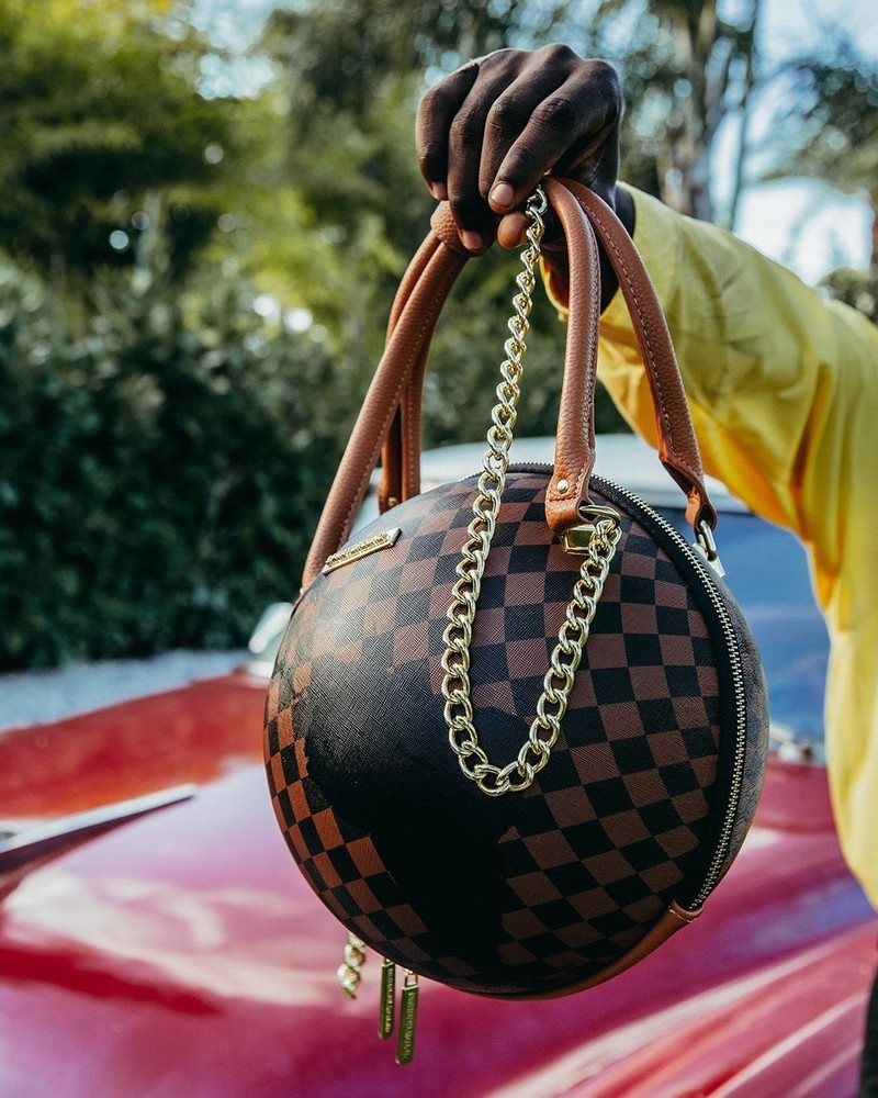 Brown Sprayground A.I.5 Global Globe Men's Handbag | 72143355