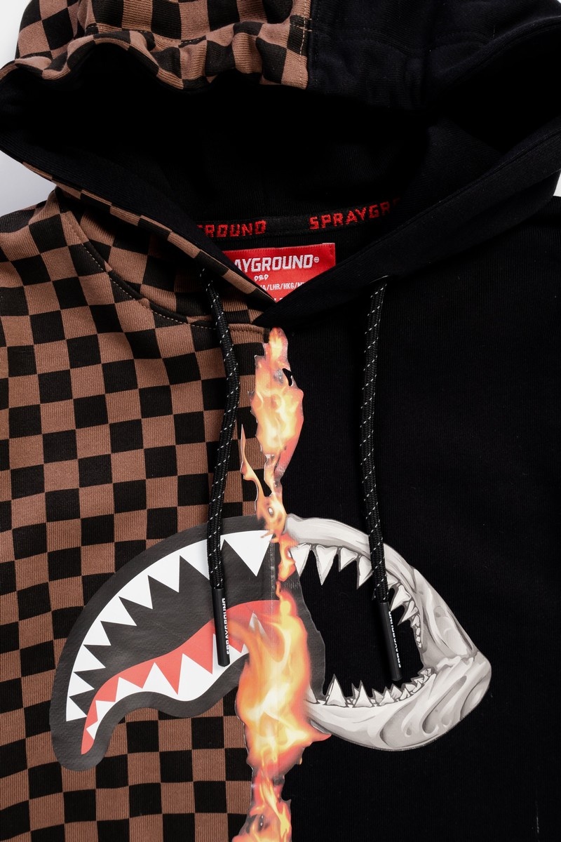 Brown Sprayground Burnt Sharks In Paris Kids' Hoodie | 412218773