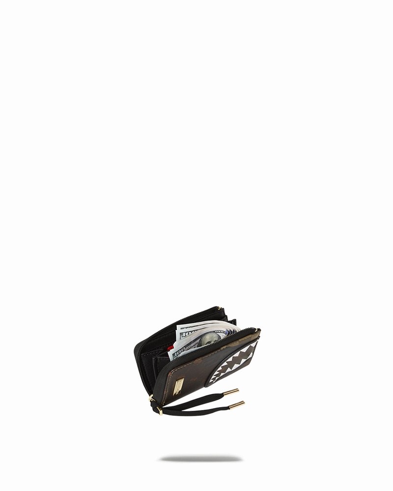 Brown Sprayground Camo Branded Men's Wallets | 277772441