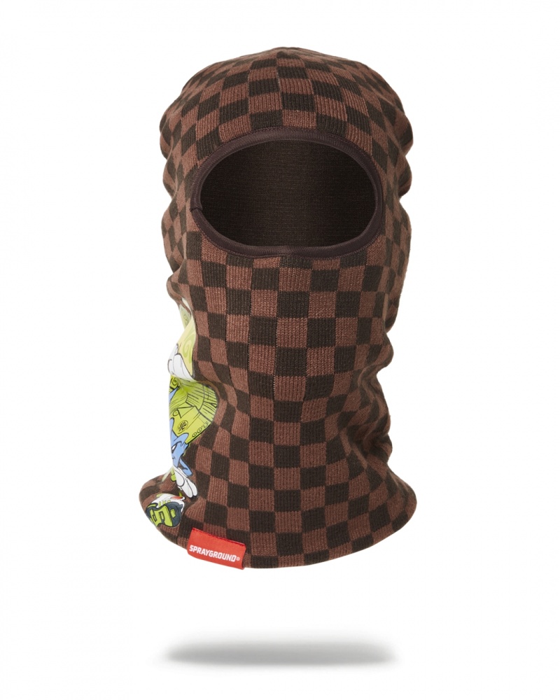 Brown Sprayground Chase Bank Men\'s Ski Masks | 750224362