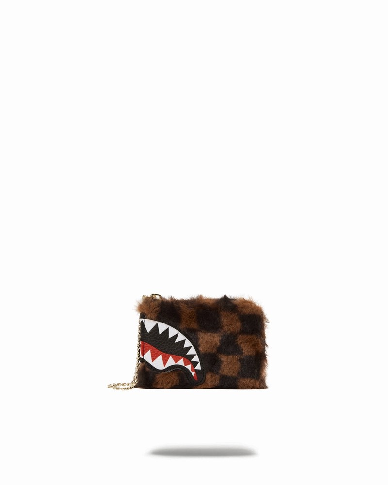 Brown Sprayground Fur Sharks In Paris Men's Wallets | 890839044