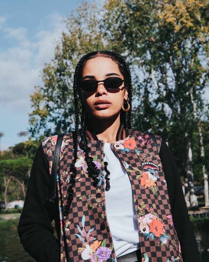 Brown Sprayground Garden Of Sharks Varsity Women's Jackets | 315779131