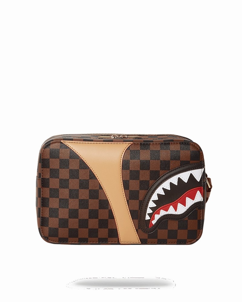 Brown Sprayground Henny Air To The Throne Men's Toiletry Bags | 625903320