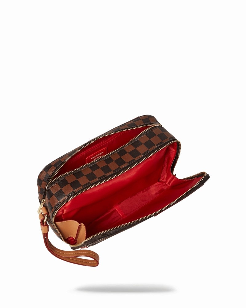 Brown Sprayground Henny Air To The Throne Men's Toiletry Bags | 625903320
