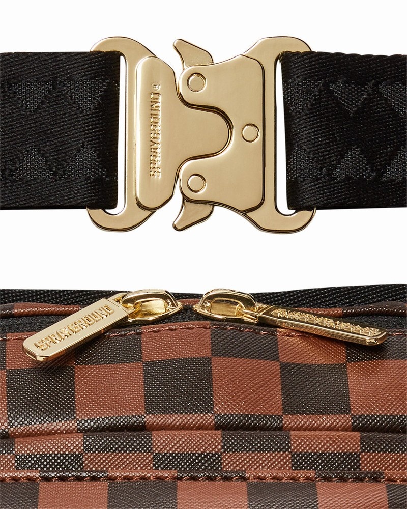 Brown Sprayground Henny Sip Lock Cargo Men's Waist Bags | 524729266