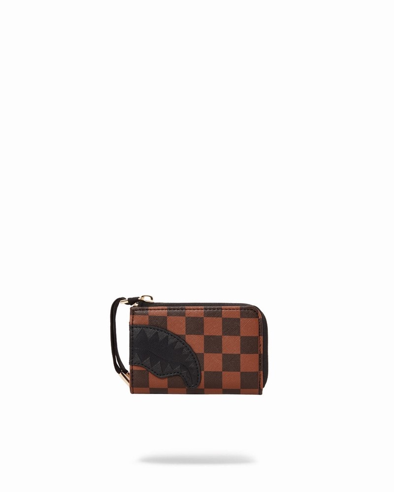 Brown Sprayground Henny Sip Lock Men's Wallets | 199626981