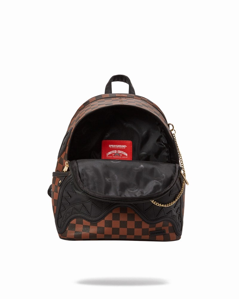 Brown Sprayground Henny Sip Lock Savage Men's Backpacks | 663679279