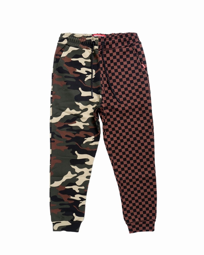 Brown Sprayground Joggers Jungle Men's Pants | 222000484