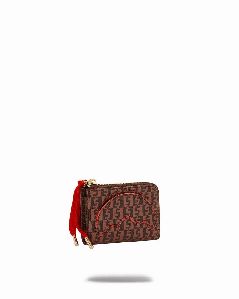 Brown Sprayground Money Check Men's Wallets | 120203978