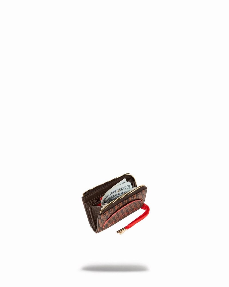 Brown Sprayground Money Check Men's Wallets | 120203978