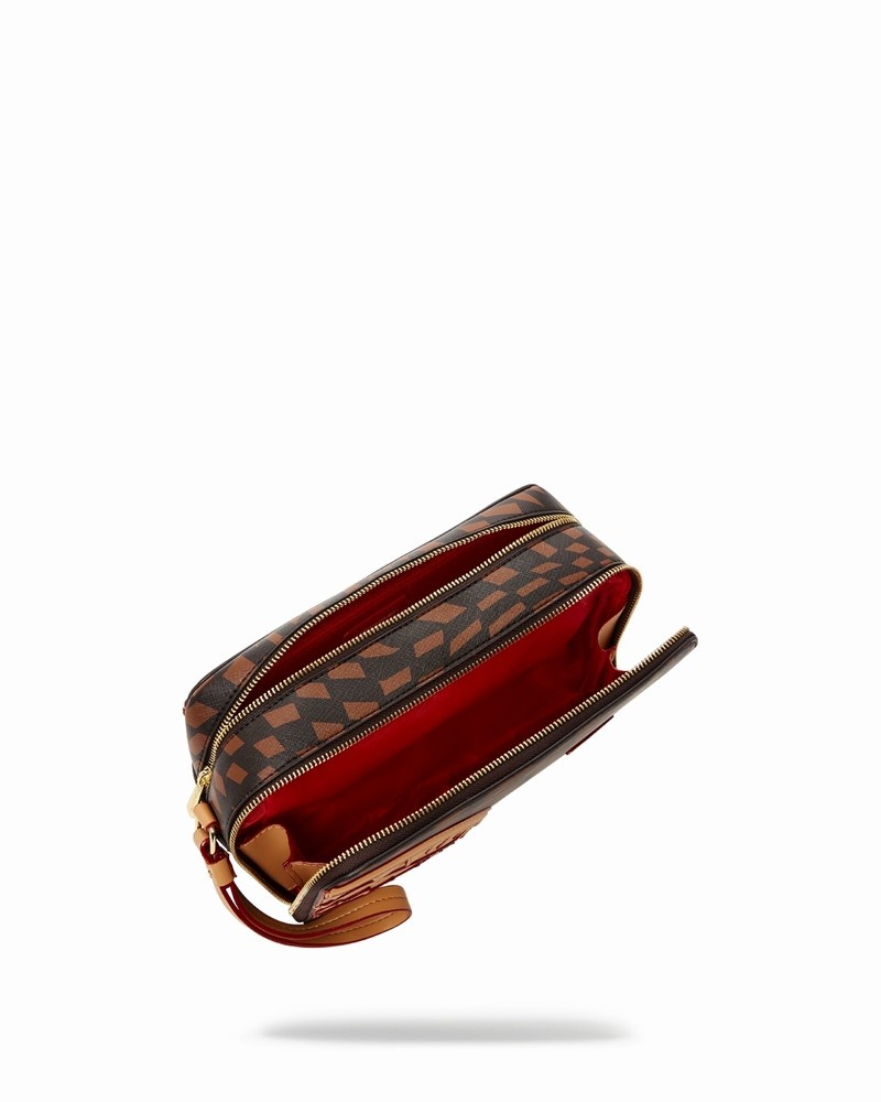 Brown Sprayground Pochette Trippy Henny Men's Toiletry Bags | 847307952