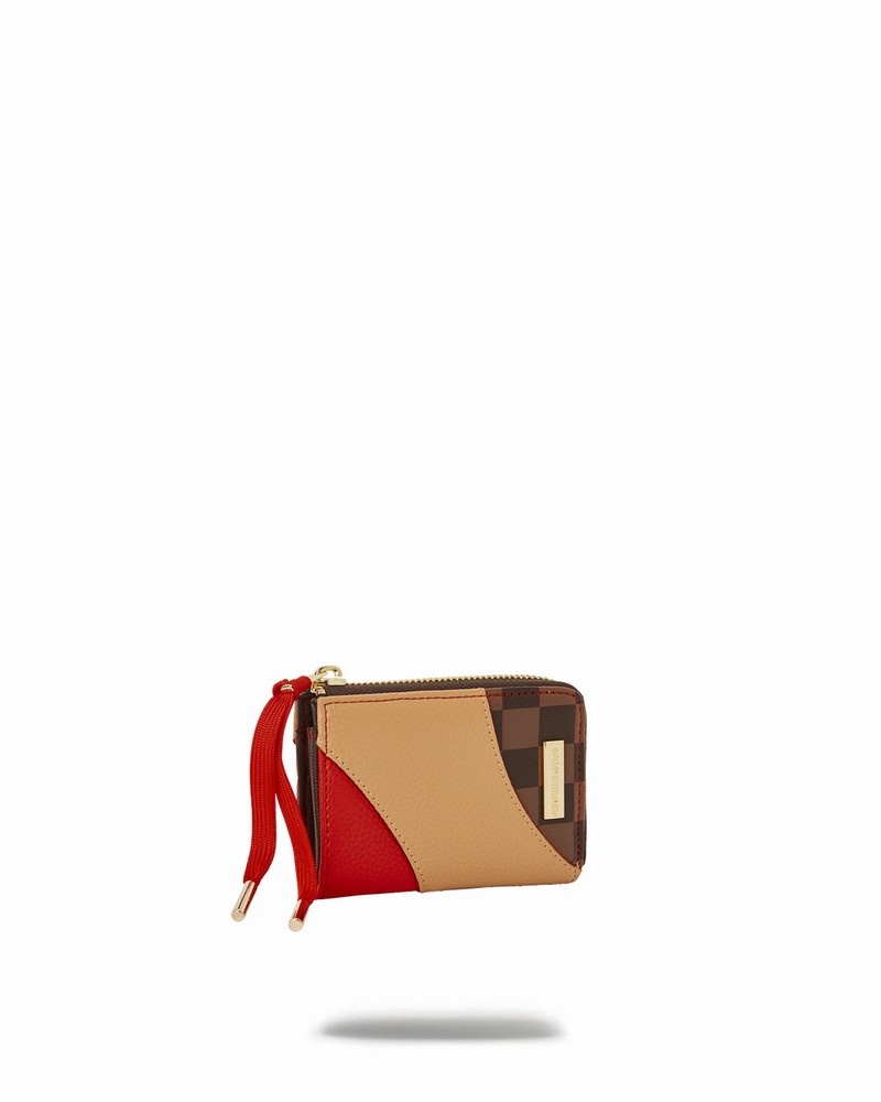Brown Sprayground Raceway Men's Wallets | 473724364