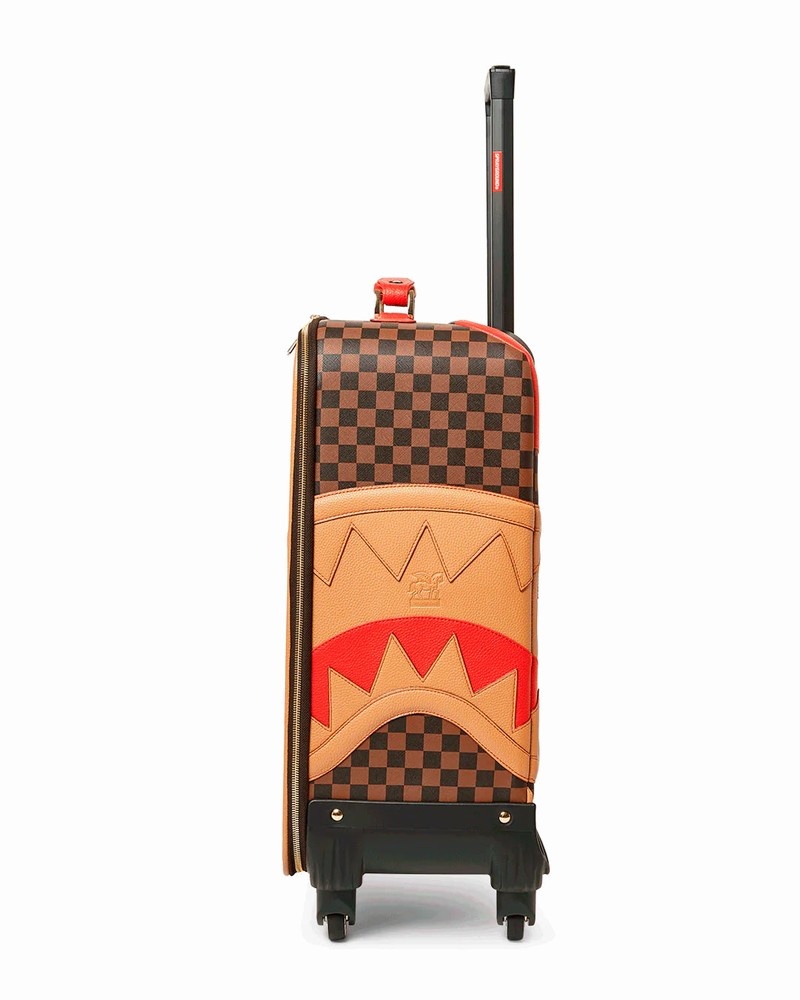 Brown Sprayground Raceway Soft Carry-on Men's Luggage Bags | 554707677