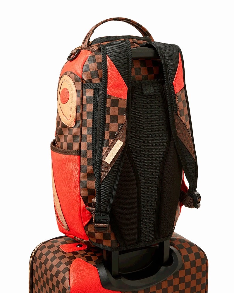 Brown Sprayground Raceway Soft Carry-on Men's Luggage Bags | 554707677