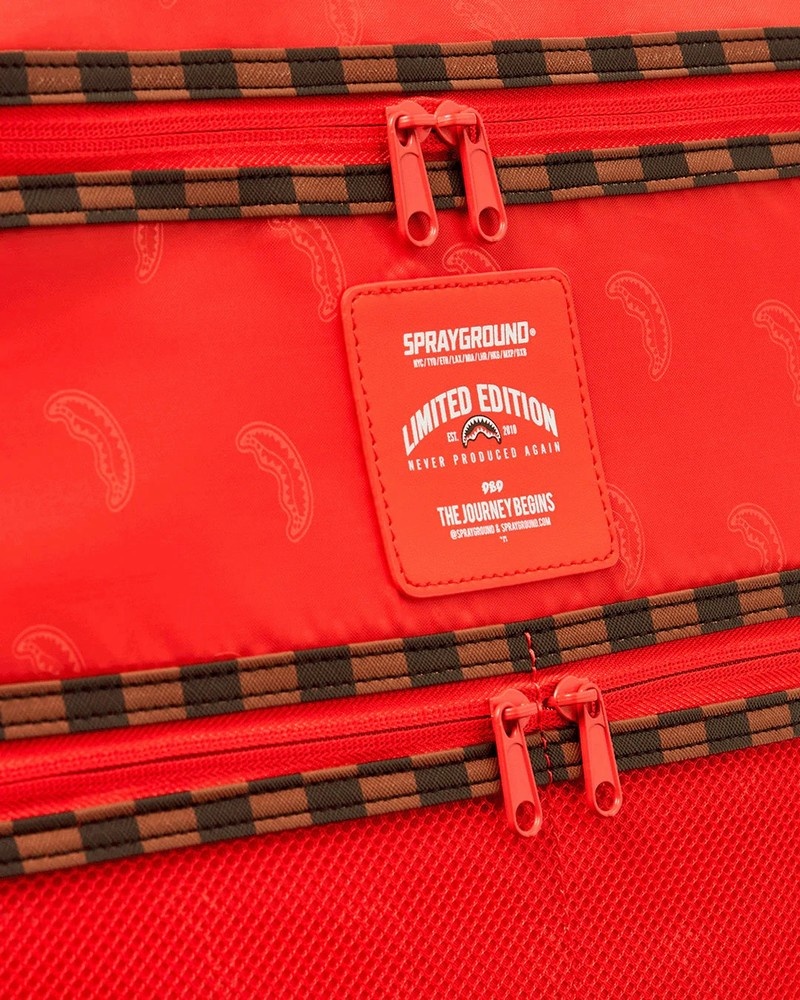 Brown Sprayground Raceway Soft Carry-on Men's Luggage Bags | 554707677
