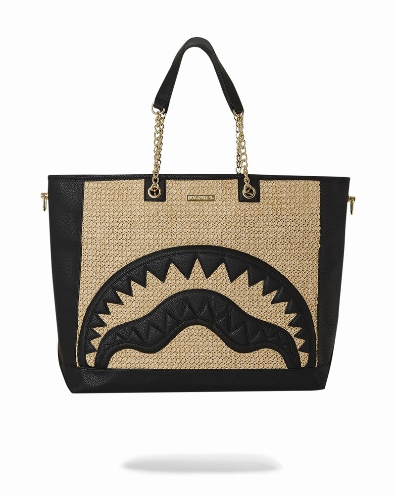 Brown Sprayground Raffia Palm Men\'s Tote Bags | 810848497