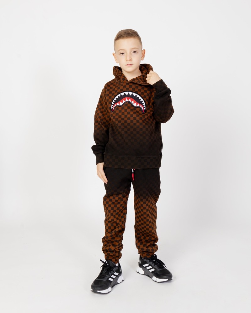 Brown Sprayground Shade Check Kids' Hoodie | 739021340