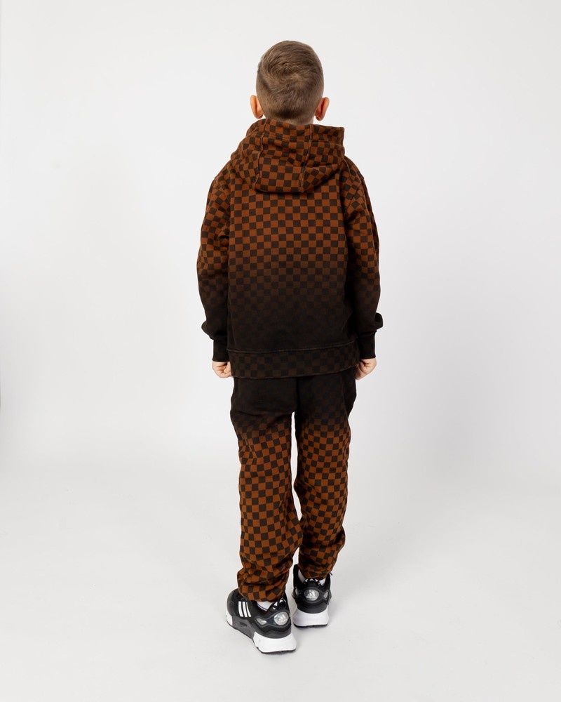 Brown Sprayground Shade Check Kids' Hoodie | 739021340
