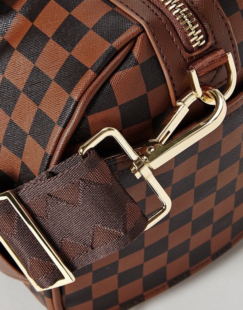 Brown Sprayground Sharks In Paris Mini Men's Duffle Bags | 111090398