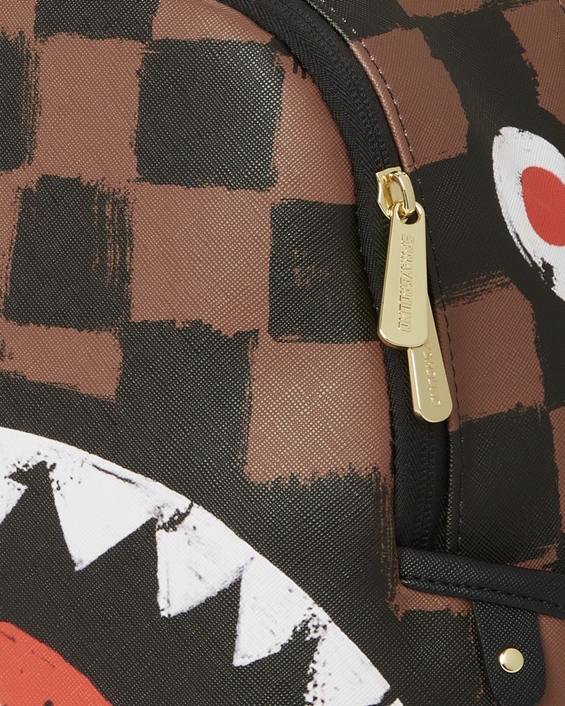 Brown Sprayground Sharks In Paris Vanquish Savage Men's Backpacks | 591005914