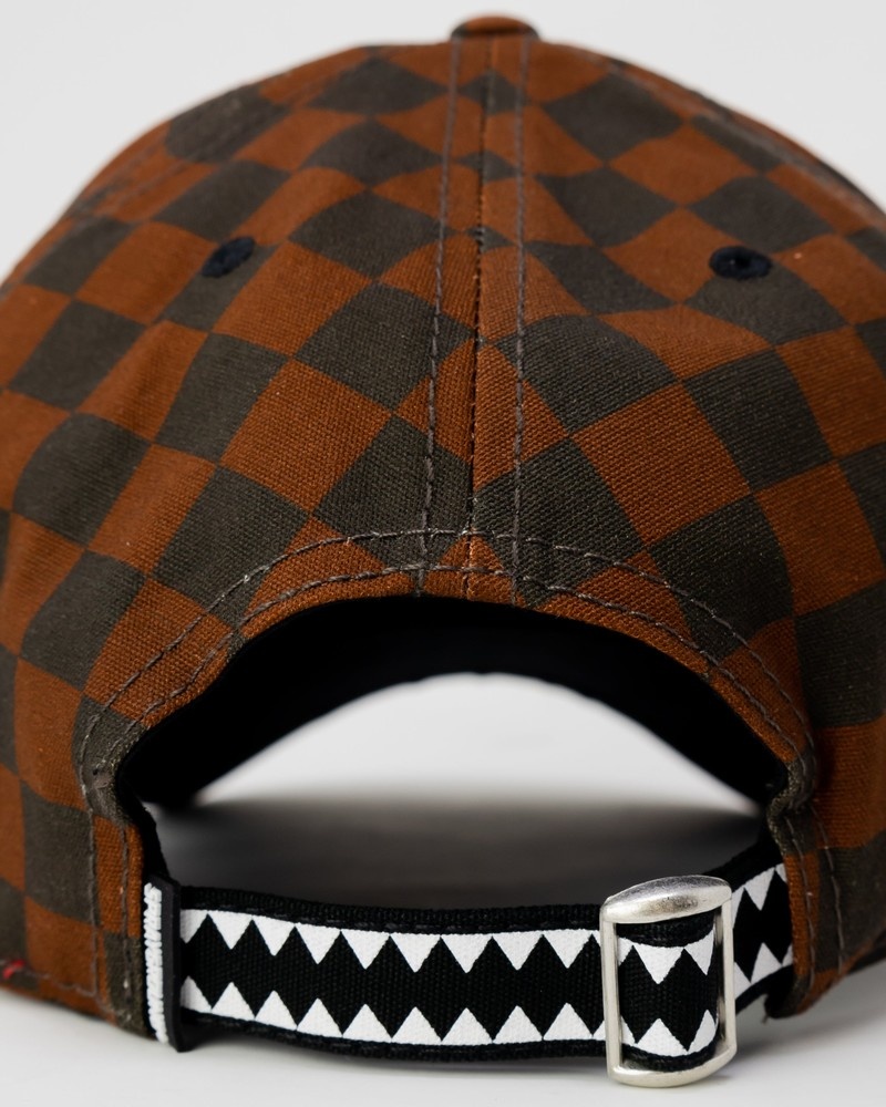 Brown Sprayground Smooth Check Men's Caps | 288558231