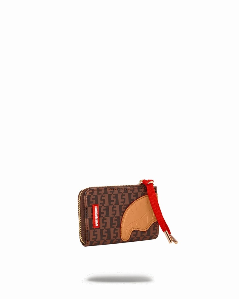 Brown Sprayground Split Money Henney Men's Wallets | 900424035