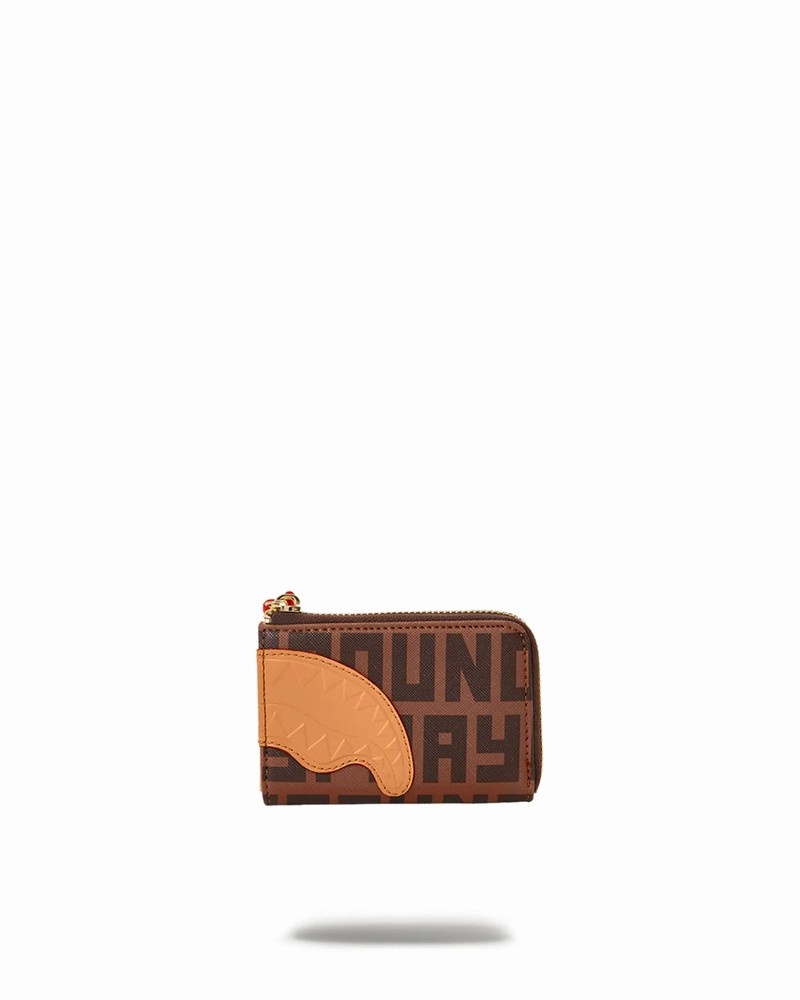 Brown Sprayground Split Money Henney Men's Wallets | 900424035