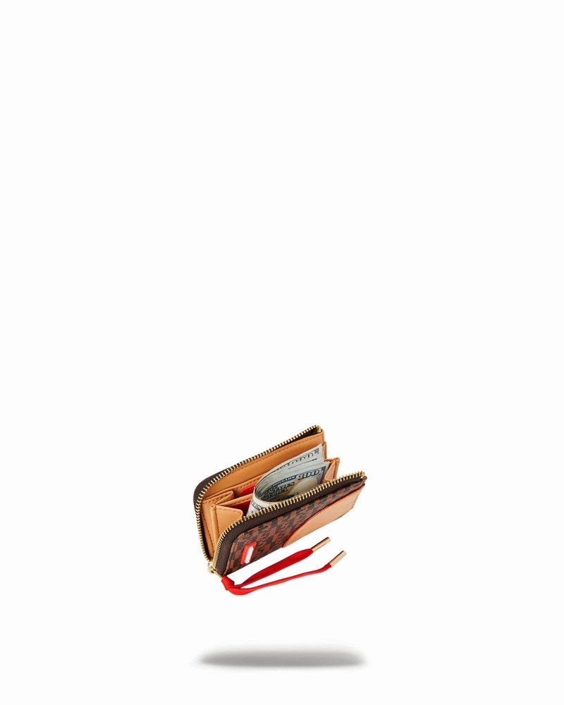 Brown Sprayground Split Money Henney Men's Wallets | 900424035