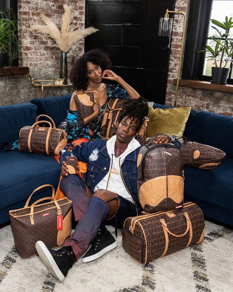 Brown Sprayground Split Money Henney Men's Wallets | 900424035