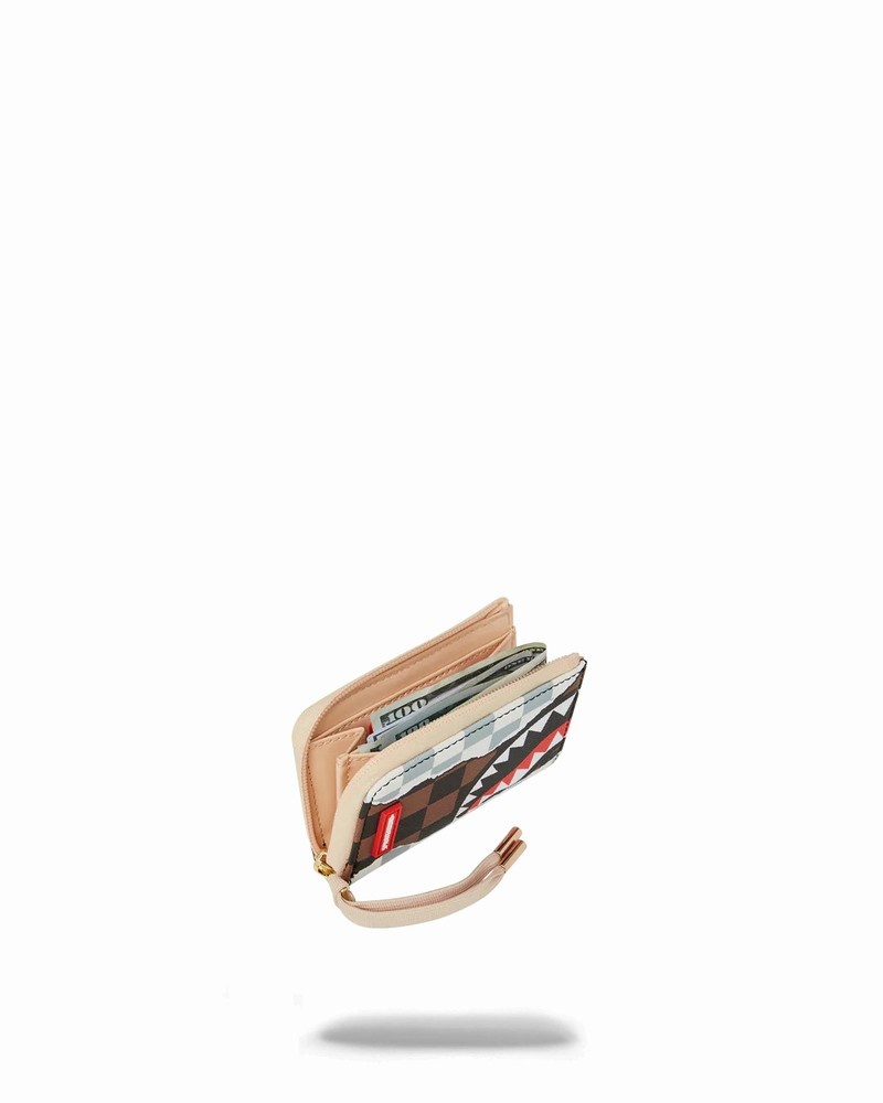Brown Sprayground Tearaway Men's Wallets | 494184875