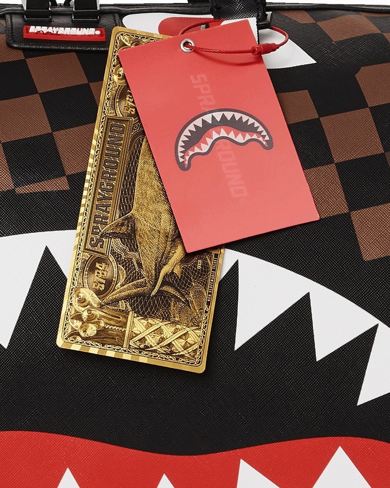 Brown Sprayground The Hangover Shark Men's Duffle Bags | 208460028