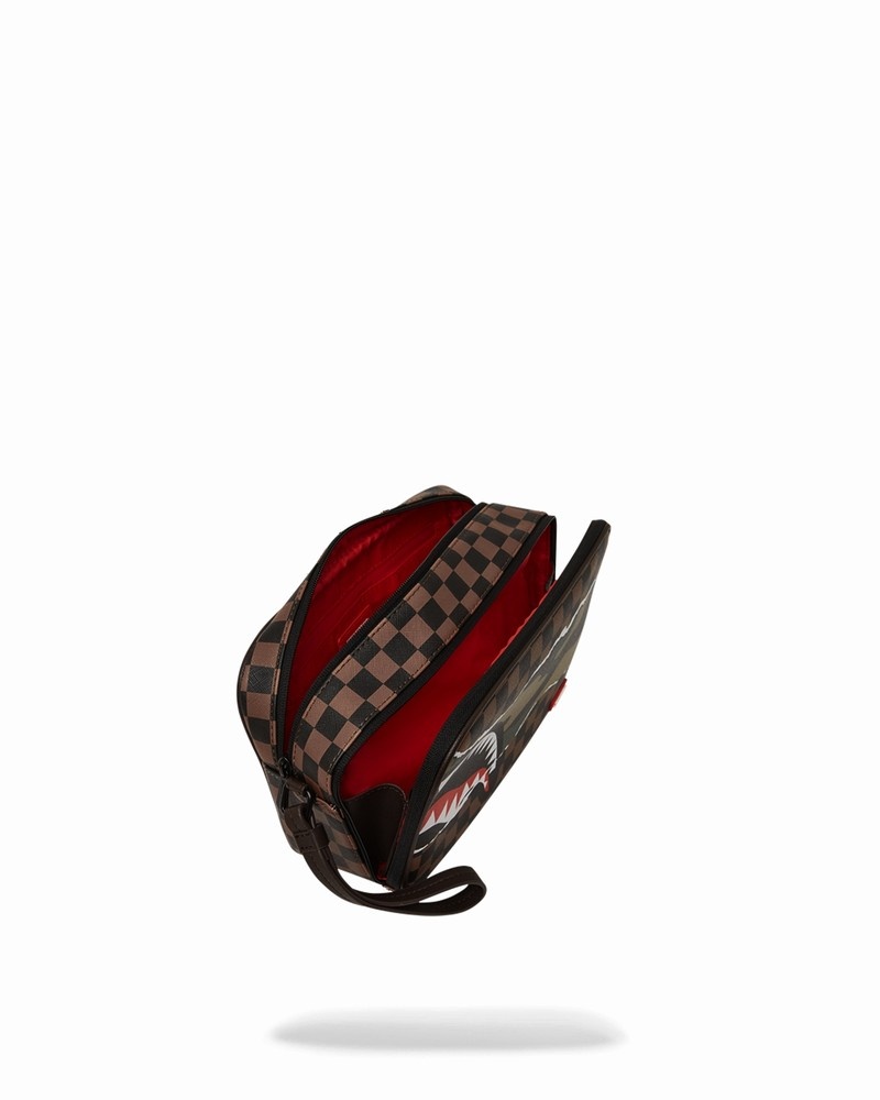 Brown Sprayground Unstoppable Endeavors Iii Men's Toiletry Bags | 896994576