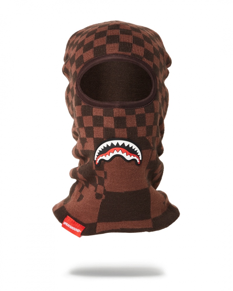 Brown Sprayground Xtc Sharks In Paris Women\'s Ski Masks | 53769105