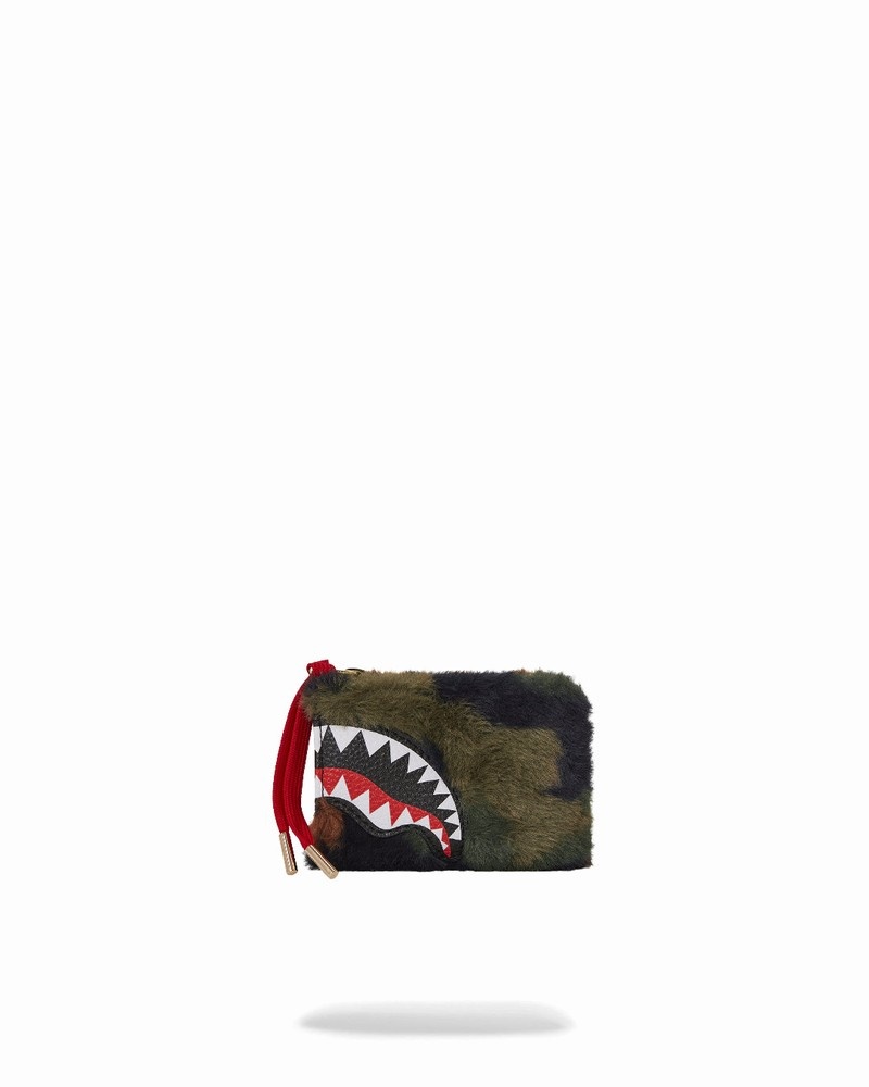 Green Sprayground 3am Fur Men's Wallets | 810843846