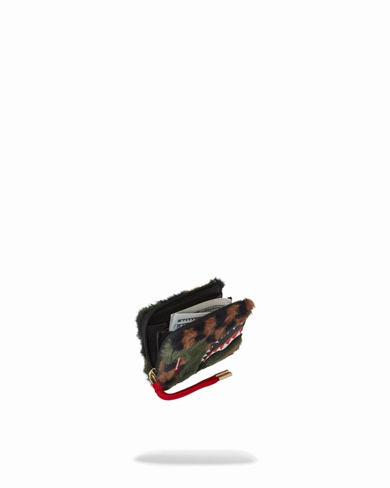Green Sprayground 3am Fur Men's Wallets | 810843846