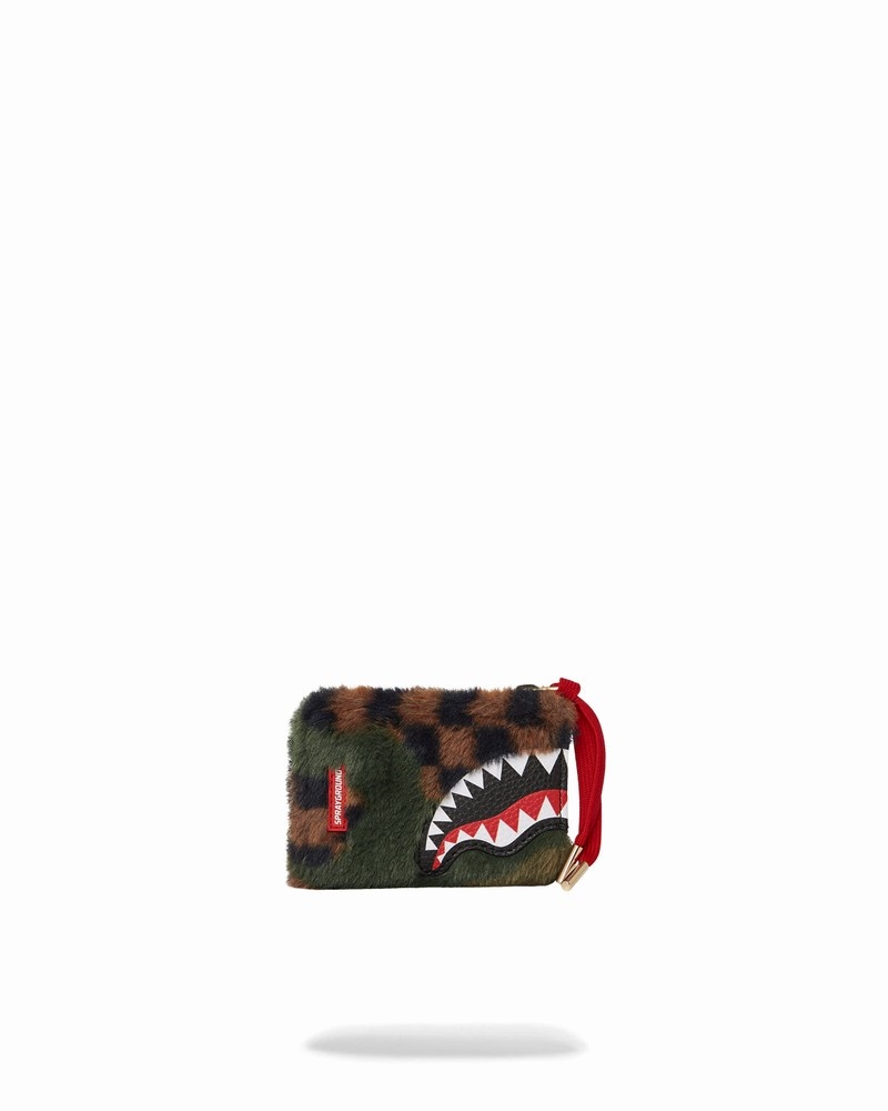 Green Sprayground 3am Fur Men\'s Wallets | 810843846